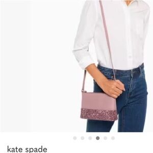 Kate Spade Mauve and Glitter Crossbody Bag